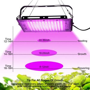 LED Coltiva Le Luci a Spettro Completo 220V 110V 50W 100W 200W 380-440NM con Spina Europea Led per La Serra Idroponica Semina di Fiori Phyto Lampada