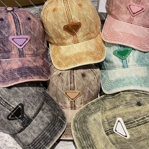 Kolorowe dżinsowe czapki baseballowe Trójkąt Ikona projektant Snapbacks Casquette Wysokiej jakości czapki piłki unisex dla mężczyzn kobiety