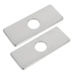 Kitchen Faucets 2 Pcs Panel Plate Vanity Decor Hole Cover Sink Accessories Stainless Steel Basin
