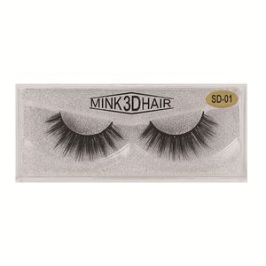 Toppkvalitet 3D Mink Lash Tjock Real Mink Hair False Eyelashes Natural For Beauty Makeup Extension falska ögonfransar 50 par