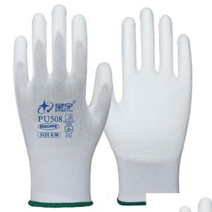 Proteção das mãos Atacado Xingyu Equipamento de proteção pessoal Suprimentos industriais Mro Office School Business Luvas de trabalho Pu 508 518 Dhl6J