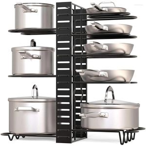 Armazenamento de cozinha panelas de metal resistentes tampas suporte rack para ajustável e organizador 3 métodos diy