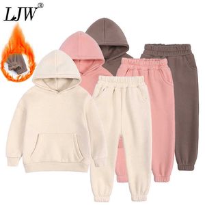 Kläderuppsättningar 3-12Y GIRLS TRACKSUITS utomhusdräkt Autumn Children Klädflickor Passar Baby Girls Jacket Pants Set Sportswear Kids Clothes W0425