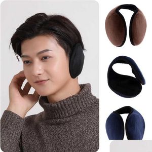 Ear Muffs Ear Muffs Men Women Windproof Earmuffs Warm Protector Thicken Plush Winter Outdoor Cycling Behind The Head Band Soft Drop De Dhwiz