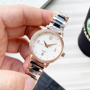 Mingbiao Orologi da donna di lusso Orologio da donna di design Orologio da tavolo pieghevole da 30 mm con piccolo trapano rotondo Orologio sportivo in acciaio pregiato 316