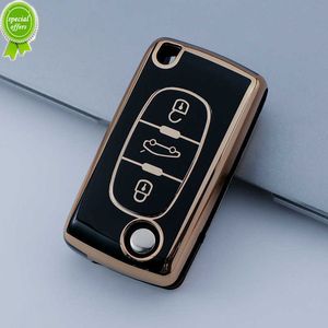 New TPU Car Remote Key Case Cover Shell for Peugeot 107 207 307 308 407 607 3008 5008 for Citroen Xsara Picasso C5 C6 C8 Keyless