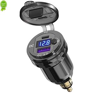 Новая водонепроницаемая плавка Hella Din на USB On-Off Switch 30W USB C PD3.0 QC3.0 Quick Charge Voltmeter Ducati Triumph Bmw Motorcycle