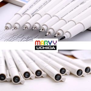 Markers Japan MARVY Pigma Micron Liner Drawing Marker Pens Fine Tip 0.03/0.05/0.1/0.2/0.3/0.4/0.5/0.6/0.7/0.8/1.0mm/Brush Art Needle pen 231124