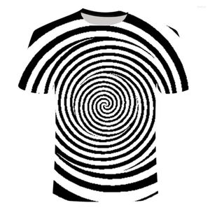 Męskie koszule 2023 3D Digital Printing Dynamiczny obraz okrągły szyję T-shirt Sport Efekt Summer