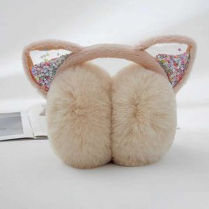 Kulak muffs kulak muffs sevimli kulaklıklar yumuşak sıcak kedi kulakları kızlar katlanabilir açık tüylü kış ers r231009 damla teslimat moda bir dhq1x