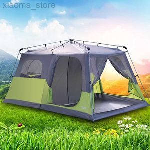 Tents and Shelters Landwolf automatic two bedroom 4-5-8 people double layer anti rain beach camping tent outdoor multiplayer with large space