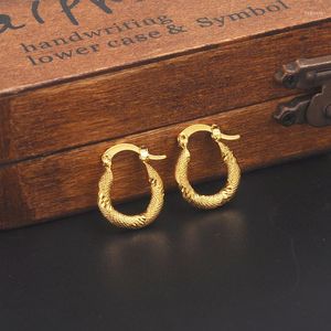 Hoop Earrings Gold Color Lovely Round Circles Huggies For Kids Children Aros Women Girls Boy Jewelry African Christmas Gift