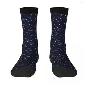 Men's Socks The Stars Thick Contrast Color Men's 950% Polyester Leisure Middle Tube Winter Unique