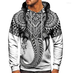 Herrtröjor djur elefant färgglada galaxen harajuku stil män 3d kvinnliga casual kläder huvtröja överdimensionerade pullover s-6xl