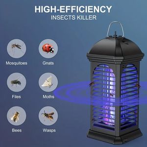 1 Stück elektrischer Insektenvernichter, Mückenvernichter, 360 ° UV-Insektenlampe, ungiftig, frei von Chemikalien, Mückenfalle mit Reinigungsbürste für Schlafzimmer im Innenbereich und Garten im Freien