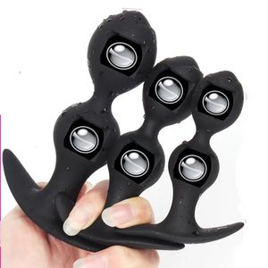 Vibratori Rolling Bead Vibrante Plug anale Dildo Butt Pull Giocattoli del sesso per donne Uomini Masturbatori Massaggio prostatico Adulti 231124