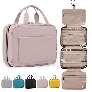 Cosmetic Bags Cases Portable Travel Cosmetic Case Large Capacity Women Makeup Storage With Hook Waterproof Toiletry Pouch Hanging Bathroom Wash Bag 230425