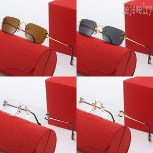 Occhiali firmati moda uomo occhiali da sole di lusso casual party cool gafas de sol portatili l guida lettura signore occhiali da sole firmati senza montatura uomo PJ039 B23