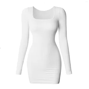 Casual Dresses Women Basic Club Long Sleeve Party Short BodyCon for Wedding Wear