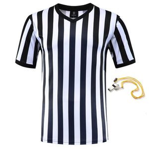 Altri articoli sportivi 22-23 Uniforme da arbitro di calcio professionista Camicie personalizzate Maglie da calcio per adulti nere bianche Abbigliamento da allenamento Maglia da calcio 231124