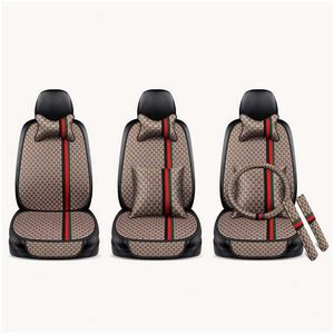 Capas de assento de carro Ers 3 cores lombar travesseiro pescoço cinto acessórios de volante t221110 drop entrega automóveis motocicletas interior ot2xj