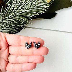 Brincos de argola de salto alto galo de polka ponto de personalidade de moda acrílica anéis de ouvido ganhos para mulheres