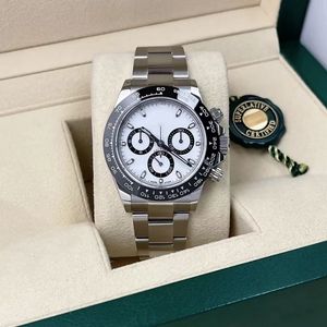AAA Klasyczne srebrne zegarek męskie zegarki automatyczne zegarki mechaniczne 41 mm składane klamra złota szafir wodoodporna Stopwatch Luksusowy model na rękę na rękę