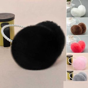 Cuffie antirumore Cuffie antirumore Peluche Scaldaparaorecchie invernali calde Imitazione Decor Protezione finta Cuffie antirumore per ragazze R231009 Consegna goccia Moda Ac Dhn6U