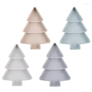 Plates Christmas Tree Fruit Plate Delicious Colorful And Eye-catching Versatile Use Nutritious Random Color Durable Gift