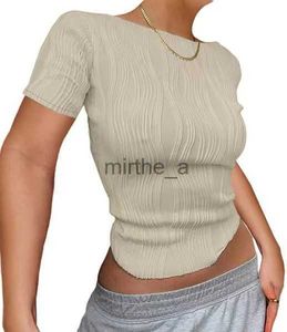 Tシャツ女性Tシャツの女性長袖トップY2K服2023秋のカジュアルルーシュド白いスキニーブラックベーシックティーコルセットパロバーTシャツ4U