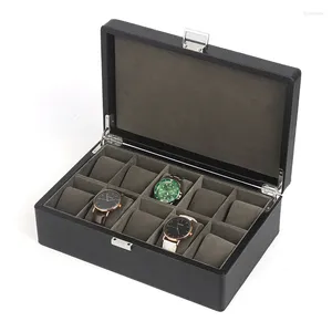 Scatole per orologi Scatola grande Organizzatore per uomo Custodia in pelle Orologi da polso meccanici Collezione Display Accessori Regalo