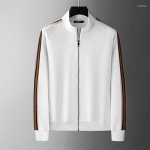 Giacche da uomo High End Luxury Fashion Splicing Stand Collar Jacket Uomo autunno e inverno Casual Handsome Sports Cardigan Coat Abbigliamento da uomo