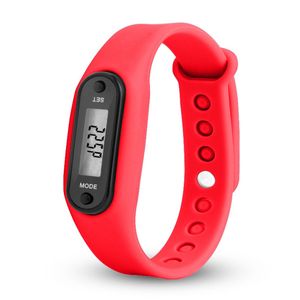 Silica gel Bracelets Run Step Watch Bracelets Pedometer Calorie Counter Digital LCD Walking Distance Wrap Cuff Drop Ship