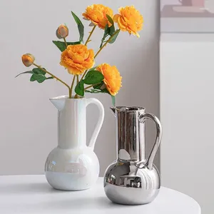 Tazze Vaso di fiori in ceramica moderna Stile nordico Arredamento rustico Decorazione della casa Accessori Vaso di fiori