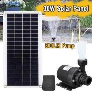 Tillbehör 800L/H AKVARIUM TANK PUMP SOLAR KRAFT VATTEN PUMP 12V Borstless Motor 30W Solpanel ENERGYSAVING POWER STAGREMENT Kontinuerligt arbete