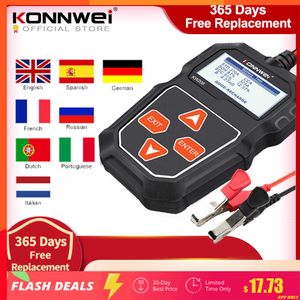 New KONNWEI KW208 Car Battery Tester 12V 100 to 2000CCA Cranking Charging Circut Tester Battery Analyzer 12 Volts Battery Tools