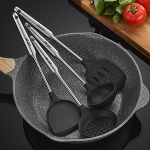 Matlagningsredskap Peralatan Dapur Spatula Penggorengan Sendok Sup Silikon Rumah Tangga Set Gadget Alas Akesori Bar Makan 230425