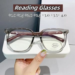 Sonnenbrille, Vintage-Mode, Lesebrille für Damen und Herren, luxuriös, blaues Licht blockierende Presbyopie, transparente Holzbeine, Fernsichtbrille