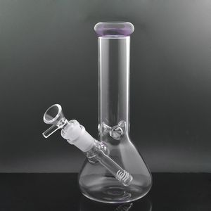 Classics Glasbecher Bong Wasserpfeifen 8 Zoll Heady Oil Rig Bubbler Dicker Downstem Perc Rauchende Wasserpfeifen Eisfänger Shisha mit männlichem Glasölschüsselstück