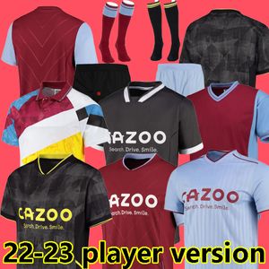 2023 Aston Soccer Jerseys Kamara Villa 23 24 Home Away Third Watkins Buendia McGinn El Ghazi Douglas Luiz Mings Konsa Cash Football Shirt Vuxen Kids Tops Kit Mens Mens