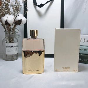 Guilty Perfume 90ml Pour Femme Eau de Parfum Damenduft 3fl.oz Langanhaltender Geruch EDP Lady Girl Spray Goldene Flasche OEM