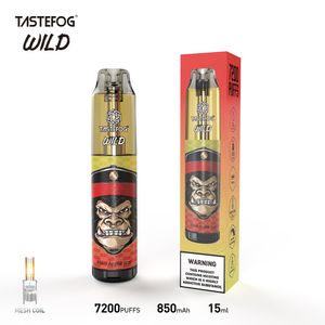 Hot Selling POD 7000 Puffs Vape TasteFog Wild com lanternas RGB