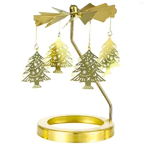 Portacandele porta a candela rotante profumata da bagno leggero festa in metallo regalo natalizio albero fiore decorazioni per la casa candela