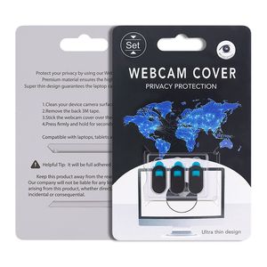 3 Pack Webcam Cover Ultra Thin Thent Laptop Camera Cover Slide för iPhone iPad MacBook Pro Computer Imac mobiltelefon PC Tillbehör Kamera blockerare Slider