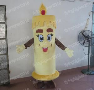 Halloween candle Mascot Costume Adult Size Cartoon Anime theme character Carnival Men Women Dress Christmas Fancy Performance Party Dress