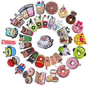 Charms Food Croc Coffee Pvc милый или детские мальчики девочки, мужчина, женщины, модное украшение обуви Боба подарки на день рождения подарки на вечерин