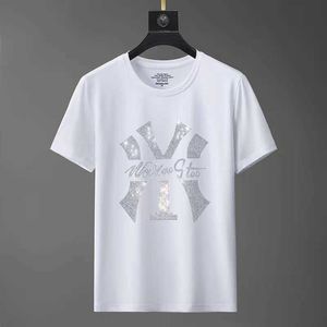 36% European Station Goods Mens Trendy Short Summer Hot Diamond Half Sleeve T-shirt Social Spirit Guy Bottom Shirt 963g95328vha