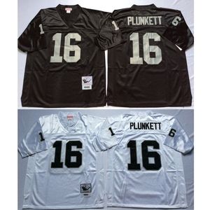 American Football Wear Jim Plunkerr 16 Jerseys REMOLHA MENINOS BRANCOS CAMISA BLACK MITCHELL NESS TAMANHO ADULTO DO MISTA DE JERSEY MIX