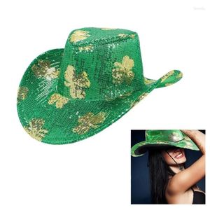 Berretti per adulti irlandesi Patricks Day Cappello da cowboy Donna Cappelli da donna Carnevale Halloween Festa di Natale Costume da vestire