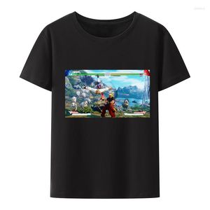 Men's T Shirts Street Fighters 5 karaktärer Vega Ken Cotton T-shirts Game Battle Scene Style Camisetas Mönster Anime Shirt Kort ärm
